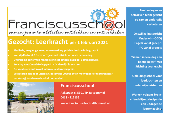 SchouderCom - Vacature Groep 7 Leerkracht